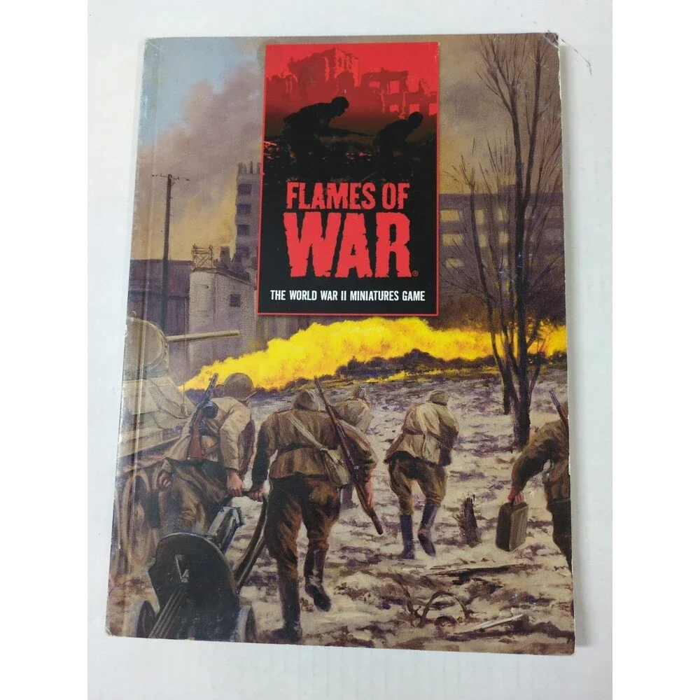 Lot Of (2) Flames Of War World War II Hardcover And Softcover Rulebooks